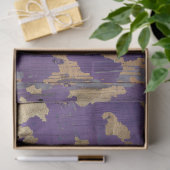 Papier Mousseline Rodeo Cowgirl Glam Purple Empreinte de léopard (Cadeau)