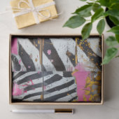 Papier Mousseline Rodeo Glam rose Zebra Imprimer Découpage (Cadeau)