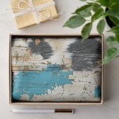 Papier Mousseline Rodeo Glam Turquoise Cowhide Imprimer Découpage (Cadeau)