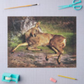 Papier Mousseline Roe Deer in the Forest (par Rosa Bonheur) (Artisanat)