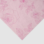 Papier Mousseline Roes rose (Détail)