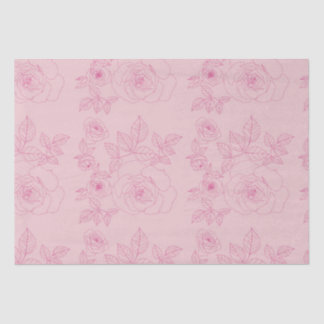 Papier Mousseline Roes rose