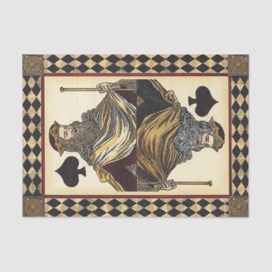 Papier Mousseline Roi de carte de jeu de pelles par le studio de (Recto)