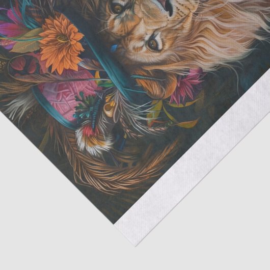 Papier Mousseline Roi de la Jungle17 (Détail)