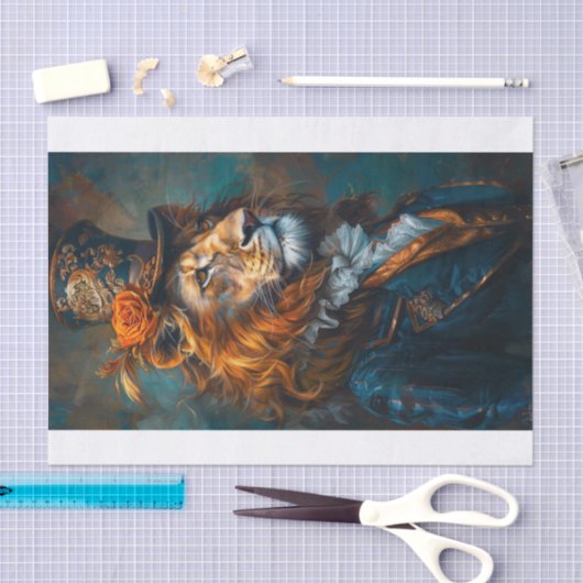 Papier Mousseline Roi de la Jungle7 (Artisanat)