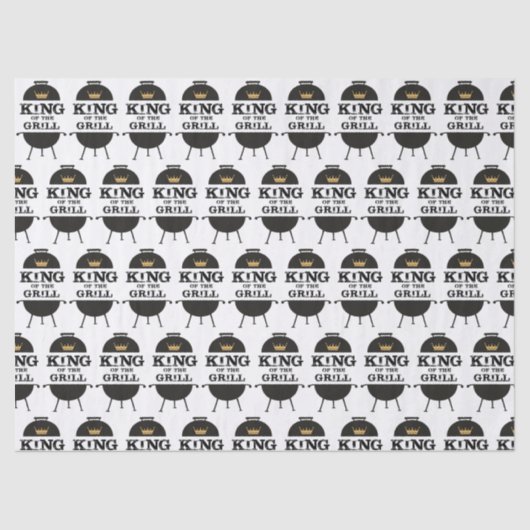 Papier Mousseline Roi Du Grill, Couronne D'Or Noir (Recto)