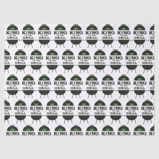 Papier Mousseline Roi Du Grill, Couronne Verte Noire (Recto)