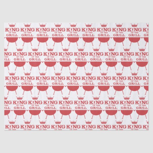 Papier Mousseline Roi Du Grill, Rouge (Recto)