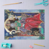 Papier Mousseline Roi magicien NEUROMANCER, Imaginaire bleu rouge (Artisanat)