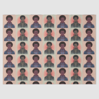 Papier Mousseline Rois Afrofuturistes de Couleur Assourdie