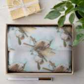 Papier Mousseline roitelets et chat-queue (Cadeau)