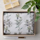 Papier Mousseline Rôle calme avec aquarelle de branche d'olivier (Cadeau)