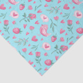 Papier Mousseline Romance de roses roses pour la Saint-Valentin (Détail)