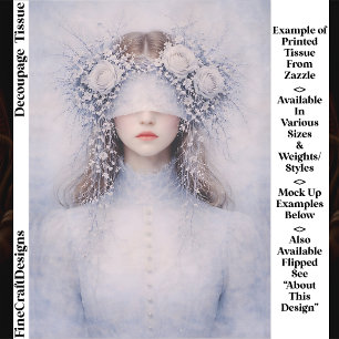 Papier Mousseline Romance gothique douce Portrait d'hiver FH9L Décou