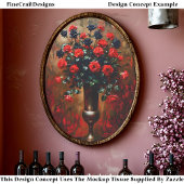 Papier Mousseline Romance gothique Roses rouge et noir EF7R Découpag