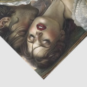 Papier Mousseline Romantic Lovers Wolf Guardian Decoupage (Détail)