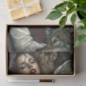 Papier Mousseline Romantic Lovers Wolf Guardian Decoupage (Cadeau)