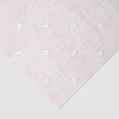 Papier Mousseline Romantic White Hearts Pink Valentine's Day (Détail)