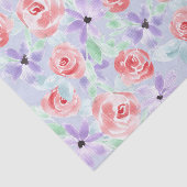 Papier Mousseline Romantique Charme Violet Lavande et Rouge (Détail)