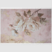 Papier Mousseline Romantique Dusty Rose rose & beige Peony floral (Recto)