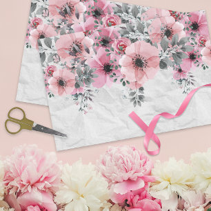 Papier Mousseline Romantique Élégant Floral Découpage antique