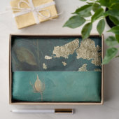 Papier Mousseline Romantique Emerald et Gold Design Series 4 (Cadeau)