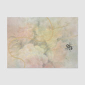 Papier Mousseline Romantique Floral Jaune rose blanc Découpage (Recto)