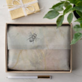 Papier Mousseline Romantique Floral Jaune rose blanc Découpage (Cadeau)