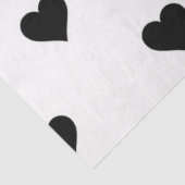 Papier Mousseline Romantique Noir et Blanc Coeur mignonne pour les c (Détail)