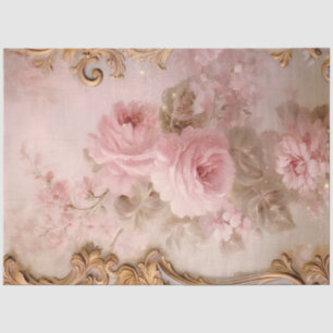 Papier Mousseline Romantique rose et or Design Series 2