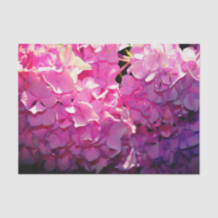 Papier Mousseline Romantique rose floral élégant hydrangeas