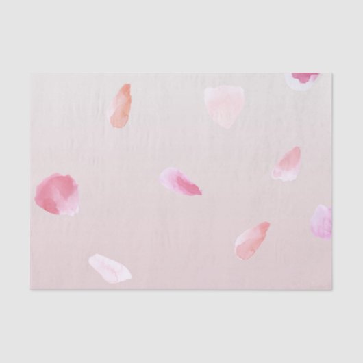 Papier Mousseline Romantique rose pâle Rose pétal floral (Recto)