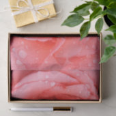 Papier Mousseline Romantique Rose rose rouge gouttes d'eau (Cadeau)