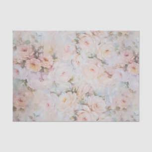 Papier Mousseline Romantiques vintages rougissent les roses ens