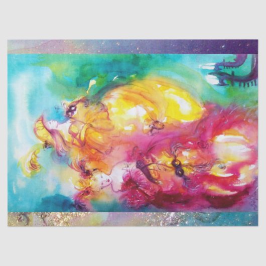 Papier Mousseline RONDO IN LAGOON, Dames en Masquerade Night Venice (Recto)