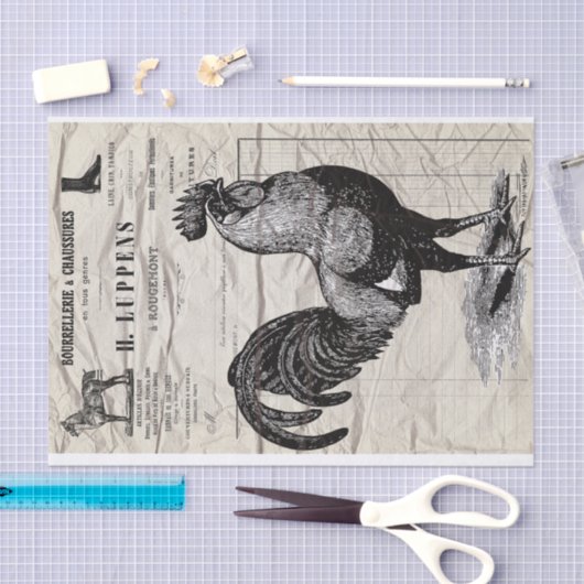 Papier Mousseline Rooster (Artisanat)