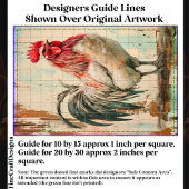 Papier Mousseline Rooster de ferme français rustique DB6R Découpage