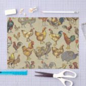 Papier Mousseline Rooster Poulet de la ferme Pays Animal (Artisanat)
