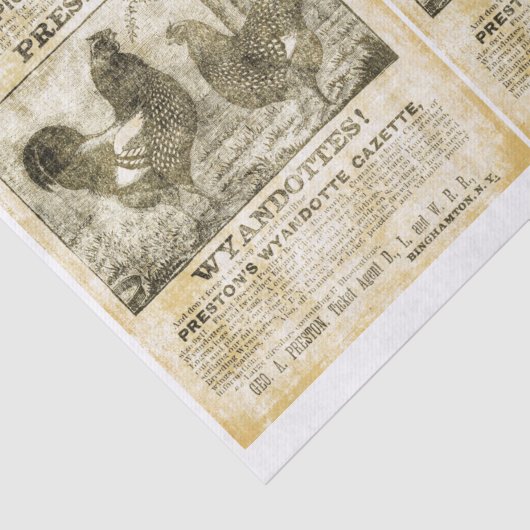 Papier Mousseline Rooster Recherché (double image) (Détail)