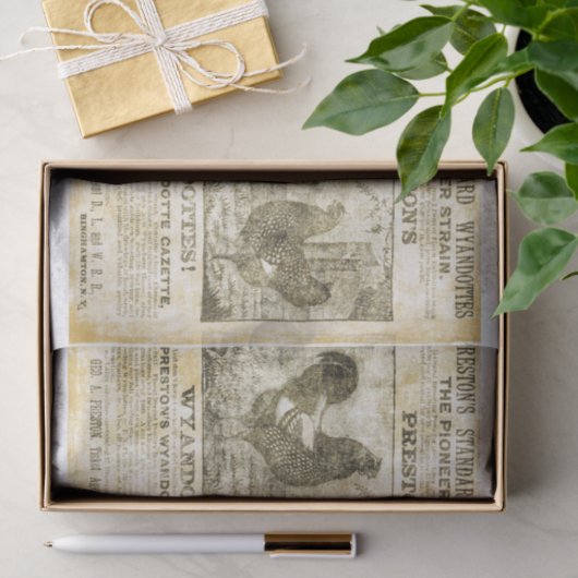 Papier Mousseline Rooster Recherché (double image) (Cadeau)