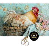 Papier Mousseline Rooster Rustique rose Hydrangée Découpage