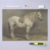 Papier Mousseline Rosa Bonheur | Cheval gris en stabilité (Artisanat)