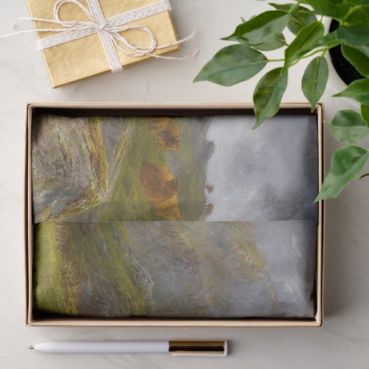 Papier Mousseline Rosa Bonheur | Highland Cattle (Cadeau)