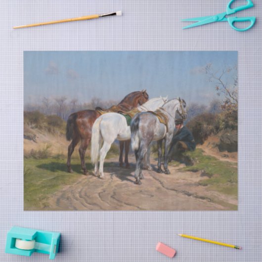 Papier Mousseline Rosa Bonheur | Relay Hunting (1887) (Artisanat)