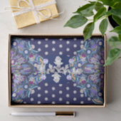 Papier Mousseline Rosace bleue et flocon de neige (Cadeau)