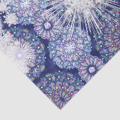 Papier Mousseline Rosace bleue et flocon de neige (Détail)