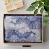 Papier Mousseline Rosace bleue et flocon de neige (Cadeau)