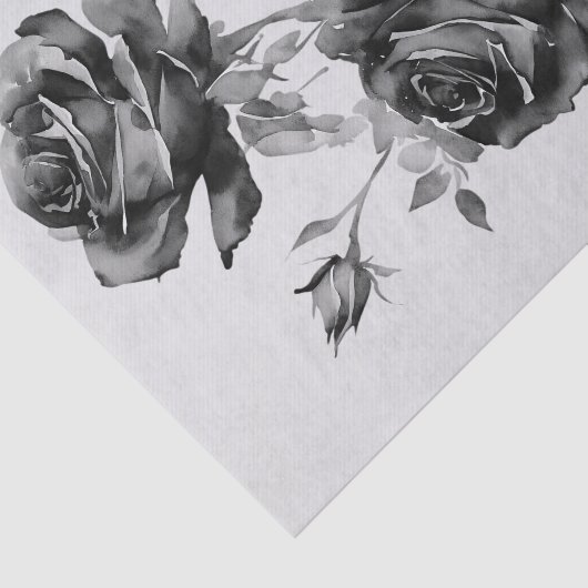 Papier Mousseline Rosas negras en acuarela (Détail)