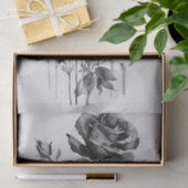 Papier Mousseline Rosas negras en acuarela (Cadeau)