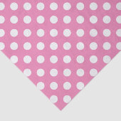 Papier Mousseline Rose à pois blancs (Détail)